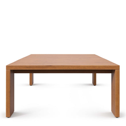 Tahoe 2-Piece Outdoor Patio Acacia Wood Sofa and Coffee Table Set in Natural Cocoa