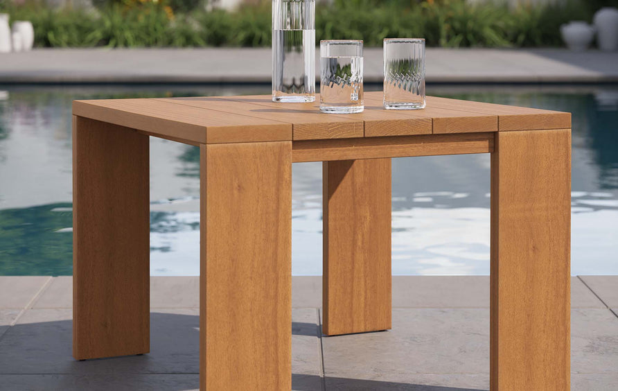 Aspen 3-Piece Outdoor Patio Acacia Wood Furniture Set in Natural Cocoa