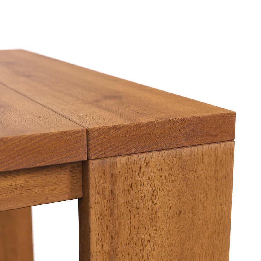 Aspen Outdoor Patio Acacia Wood Side Table in Natural