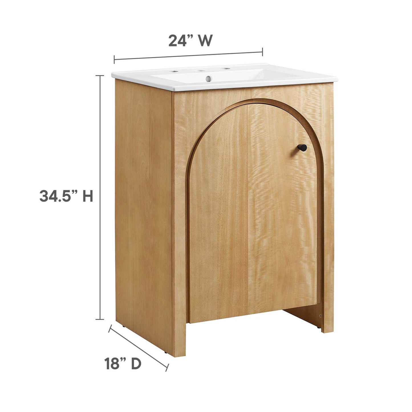 Appia 24" Bathroom Vanity by Furniture For America