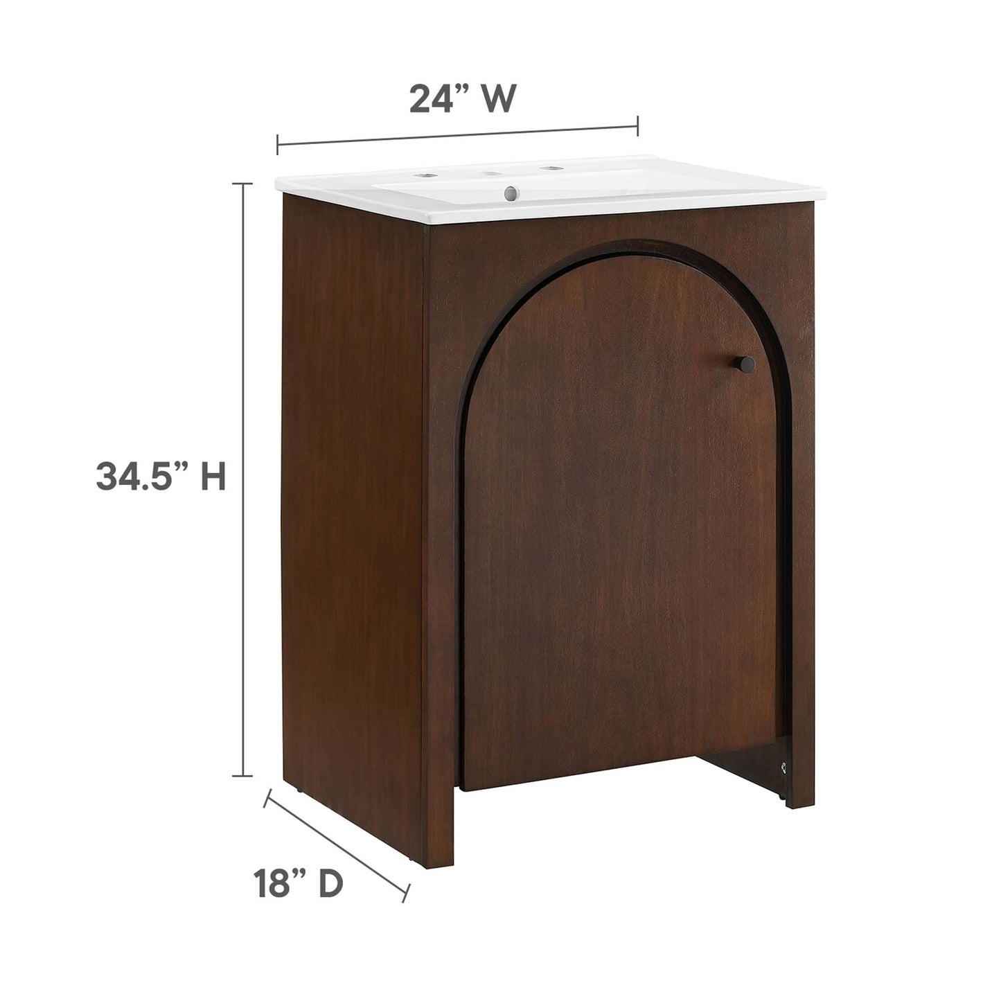 Appia 24" Bathroom Vanity by Furniture For America