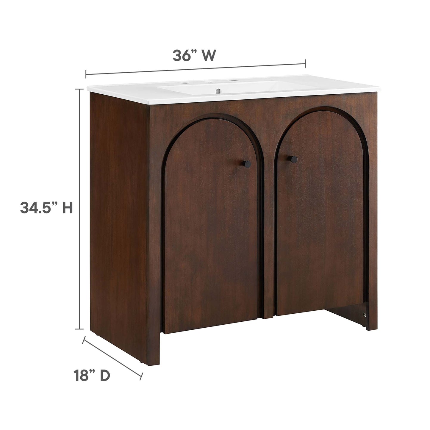 Appia 36" Bathroom Vanity by Furniture For America