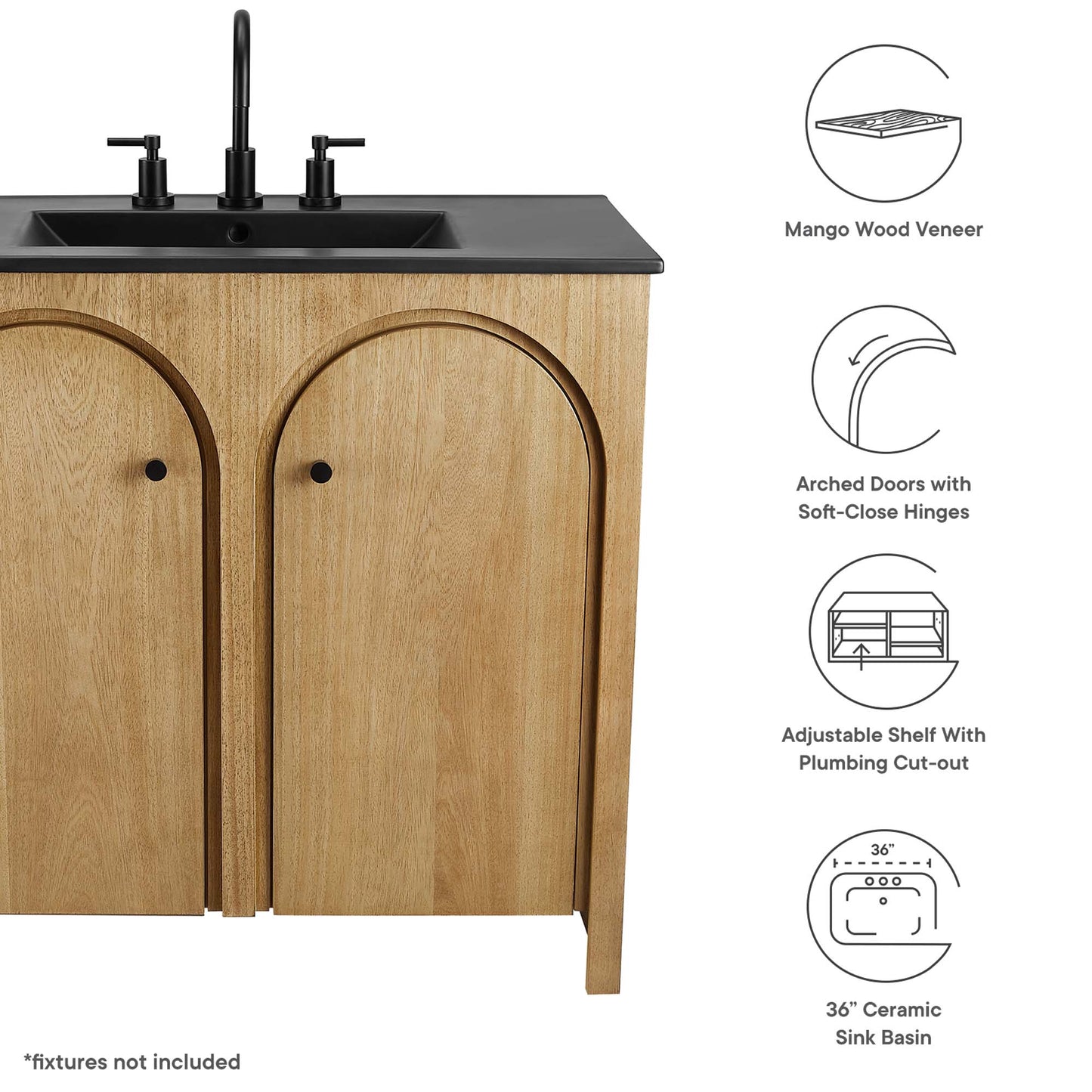 Appia 36" Bathroom Vanity by Furniture For America