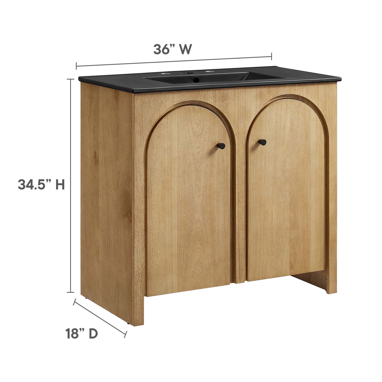 Appia 36" Bathroom Vanity by Furniture For America