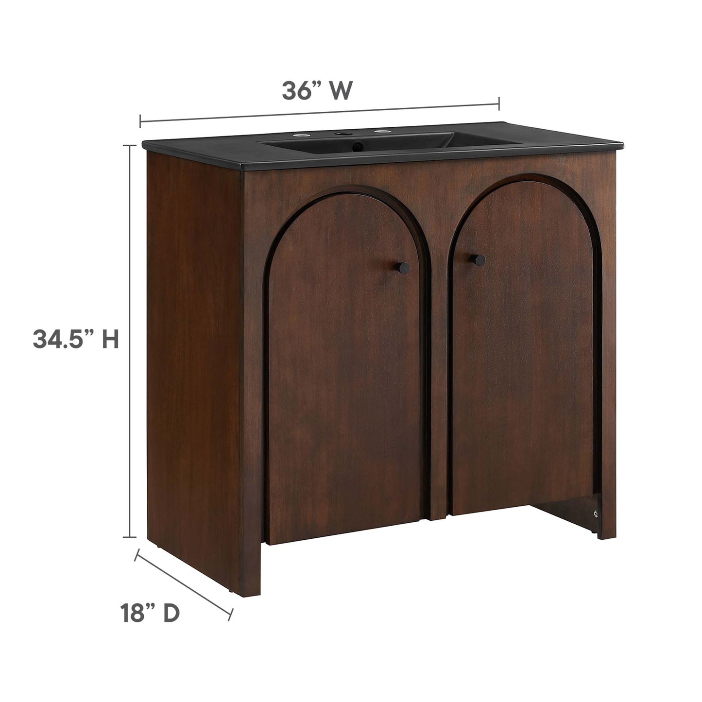 Appia 36" Bathroom Vanity by Furniture For America