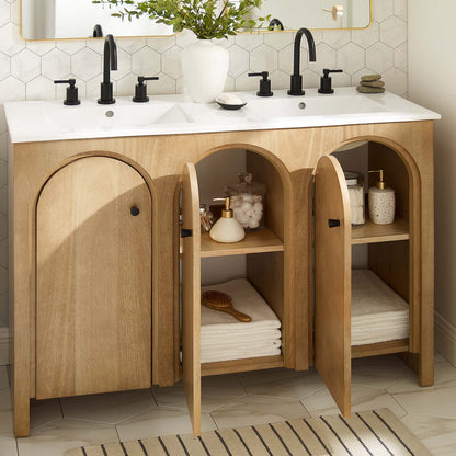 Appia 48" Double Sink Bathroom Vanity by Furniture For America