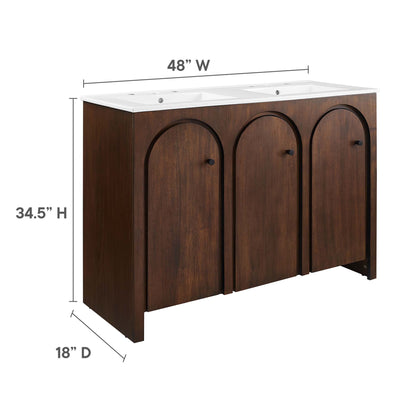 Appia 48" Double Sink Bathroom Vanity by Furniture For America