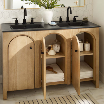 Appia 48" Double Sink Bathroom Vanity by Furniture For America