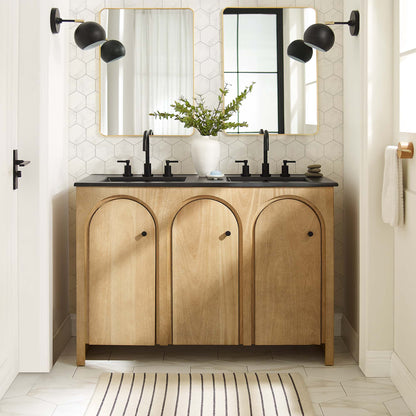 Appia 48" Double Sink Bathroom Vanity by Furniture For America
