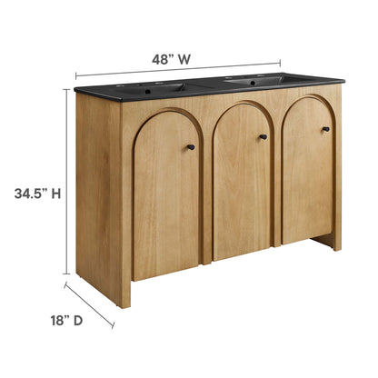 Appia 48" Double Sink Bathroom Vanity by Furniture For America