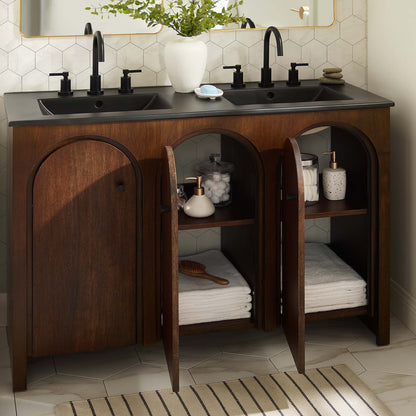 Appia 48" Double Sink Bathroom Vanity by Furniture For America