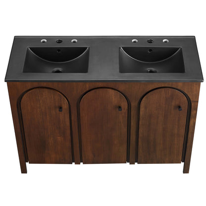 Appia 48" Double Sink Bathroom Vanity by Furniture For America