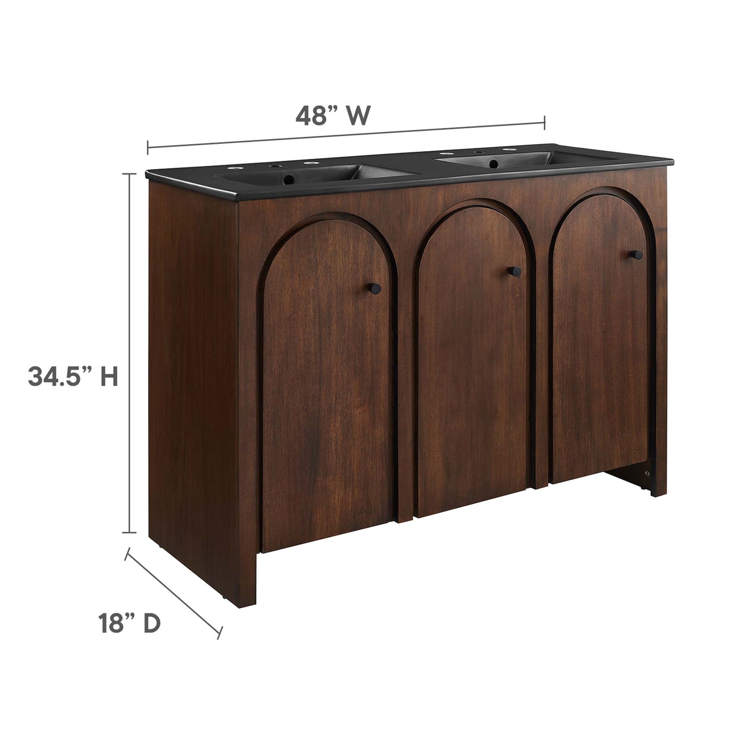 Appia 48" Double Sink Bathroom Vanity by Furniture For America