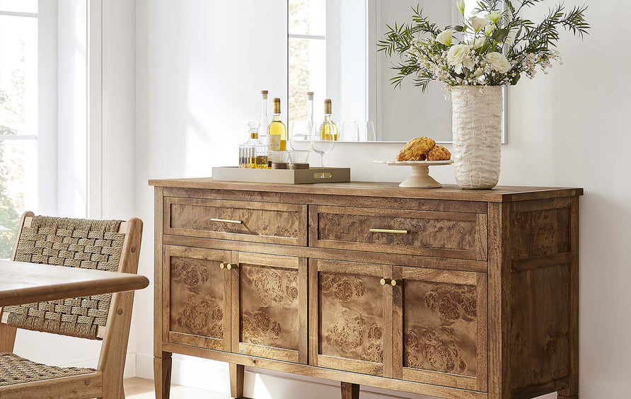 Onyx 62" Wood Sideboard in Brown