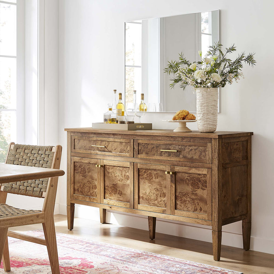 Onyx 62" Wood Sideboard in Brown