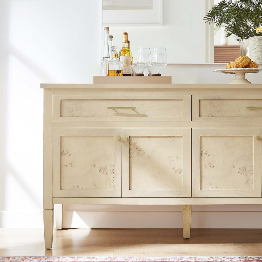 Onyx 62" Wood Sideboard in Bleached Burl