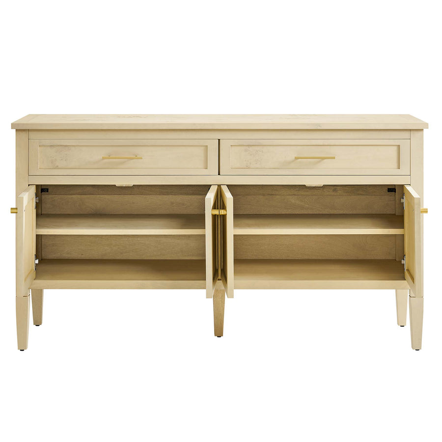 Onyx 62" Wood Sideboard in Bleached Burl