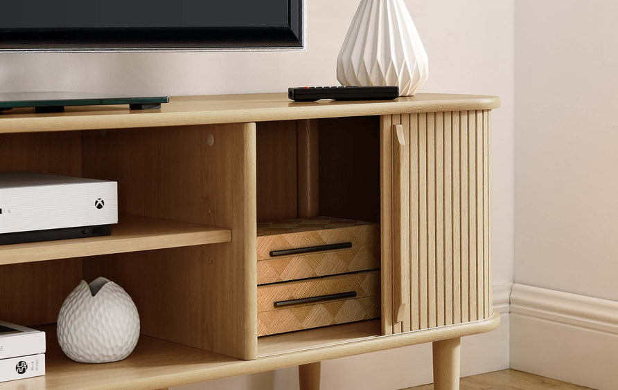 Gorse 63" Wood TV Stand in Oak