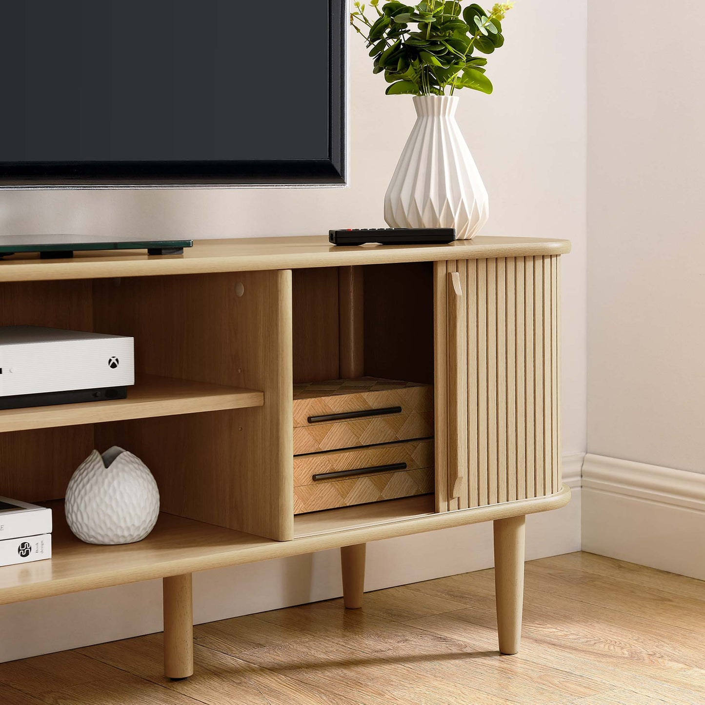 Contour 63" Wood TV Stand by Furniture For America