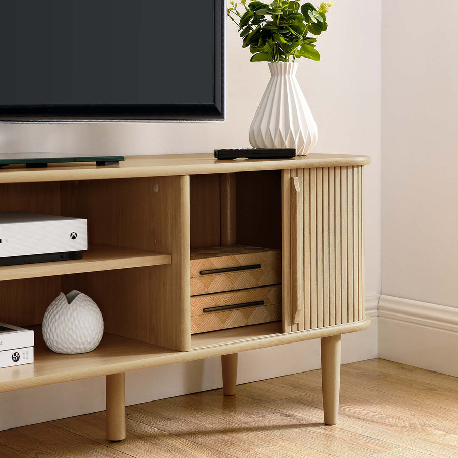 Gorse 63" Wood TV Stand in Oak