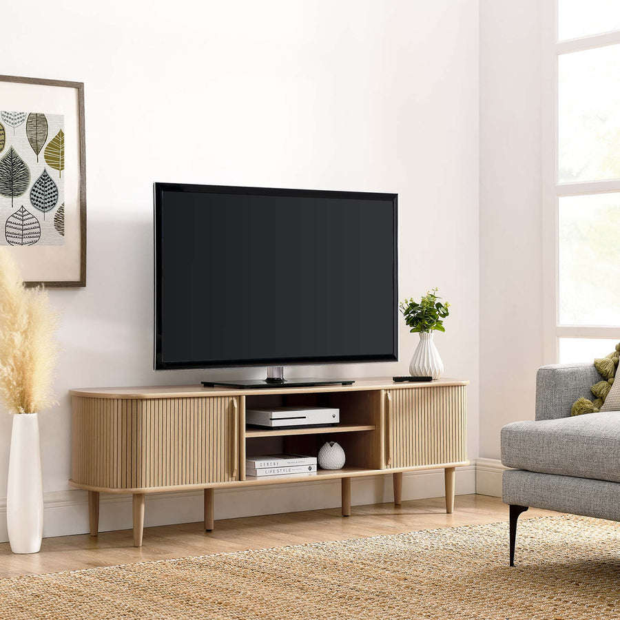 Gorse 63" Wood TV Stand in Oak