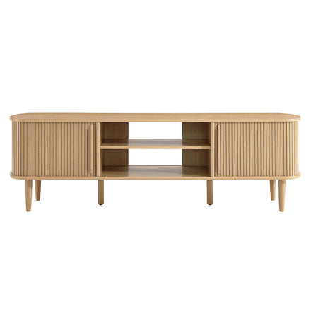 Contour 63" Wood TV Stand in Oak