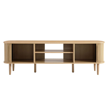 Contour 63" Wood TV Stand in Oak