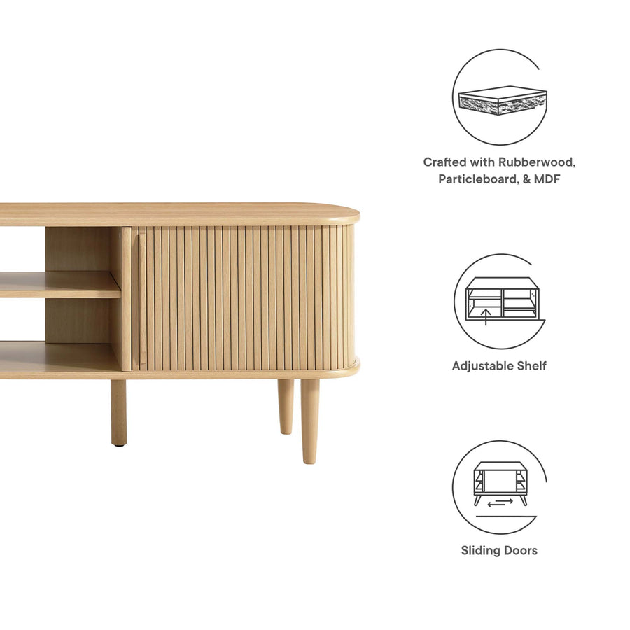 Gorse 63" Wood TV Stand in Oak