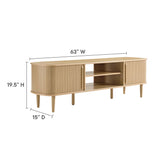 Gorse 63" Wood TV Stand in Oak