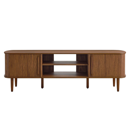 Contour 63" Wood TV Stand in Walnut