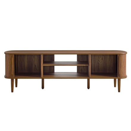 Contour 63" Wood TV Stand in Walnut
