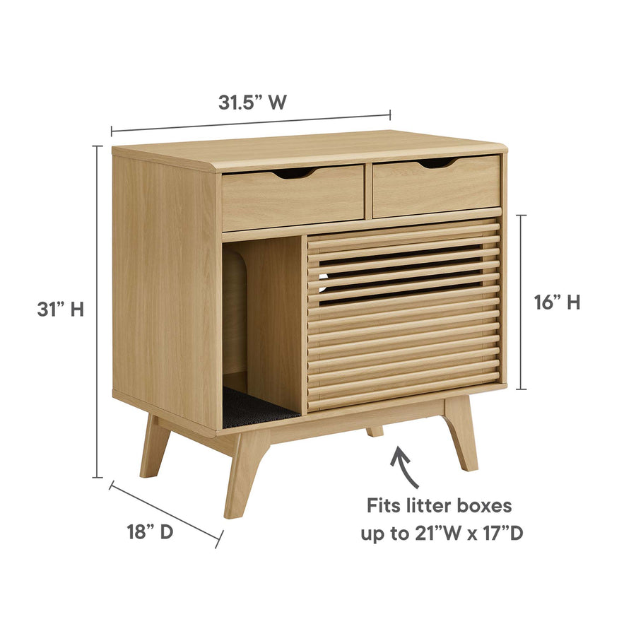 Vera Cat Cabinet in Oak