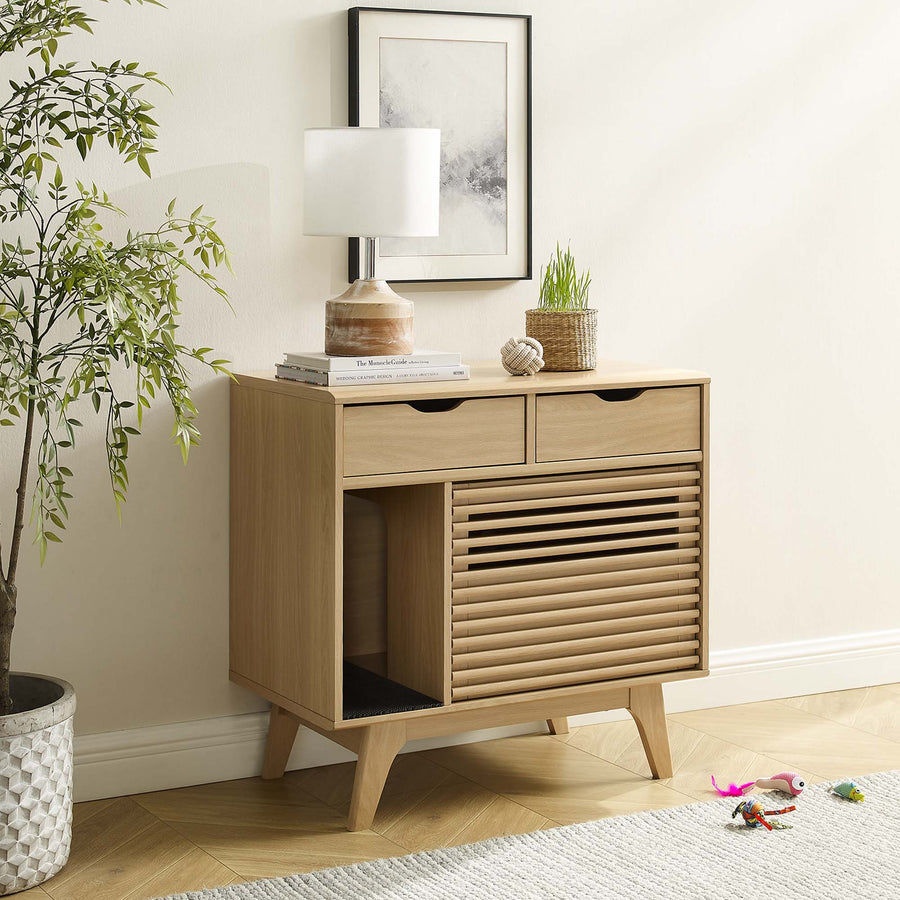 Vera Cat Cabinet in Oak