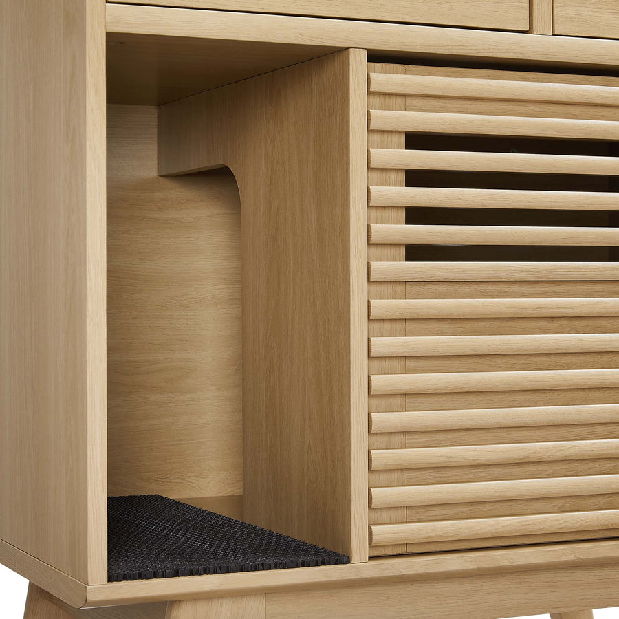 Vera Cat Cabinet in Oak