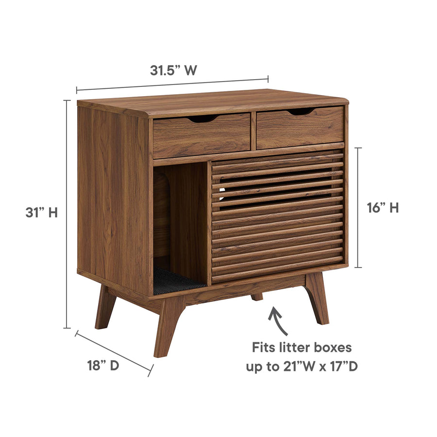 Vera Cat Cabinet in Walnut