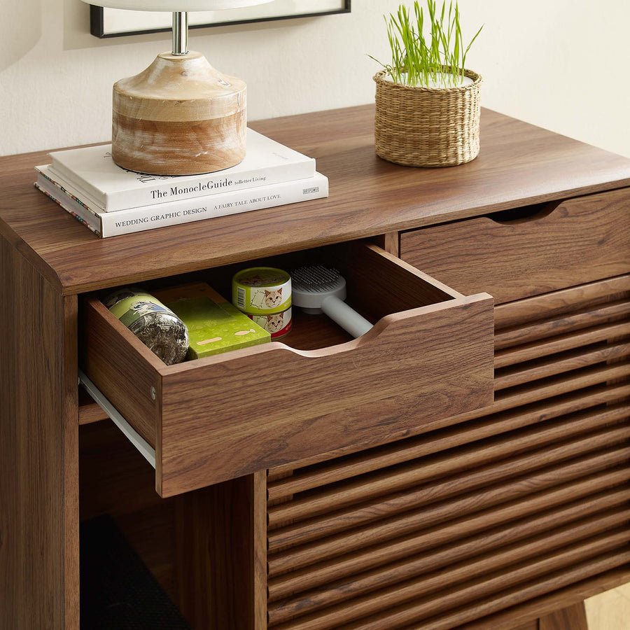 Vera Cat Cabinet in Walnut