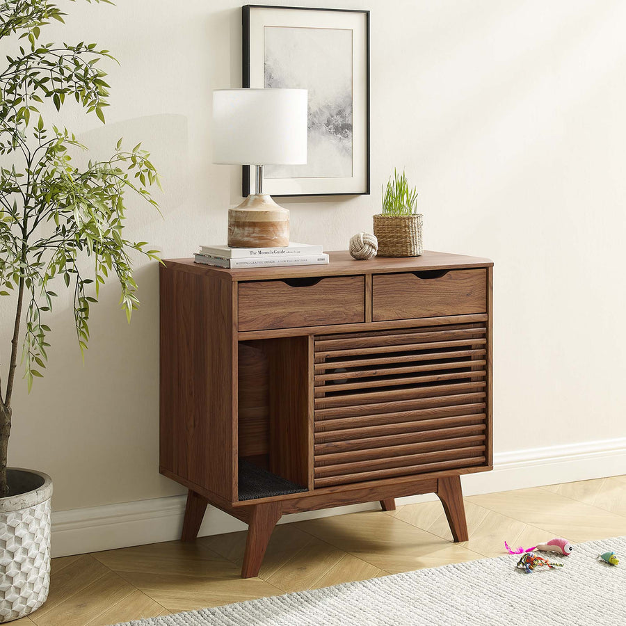 Vera Cat Cabinet in Walnut