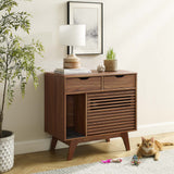 Vera Cat Cabinet in Walnut