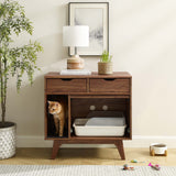 Vera Cat Cabinet in Walnut