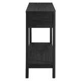 Cyrus Wood Entryway Console Table in Black