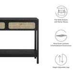 Cyrus Wood Entryway Console Table in Black