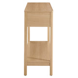 Cyrus Wood Entryway Console Table in Oak