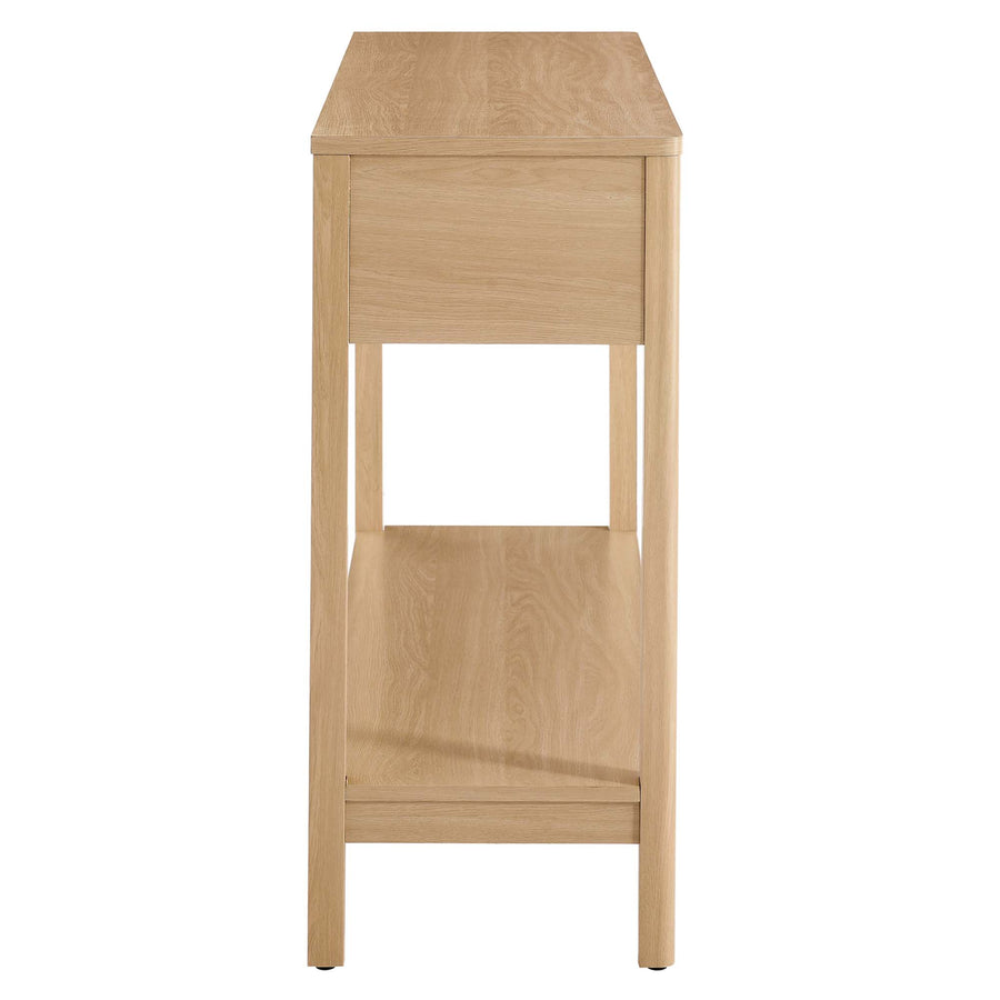 Cyrus Wood Entryway Console Table in Oak