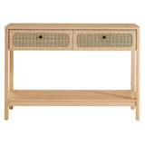 Cyrus Wood Entryway Console Table in Oak