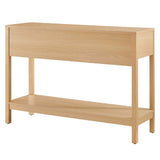 Cyrus Wood Entryway Console Table in Oak