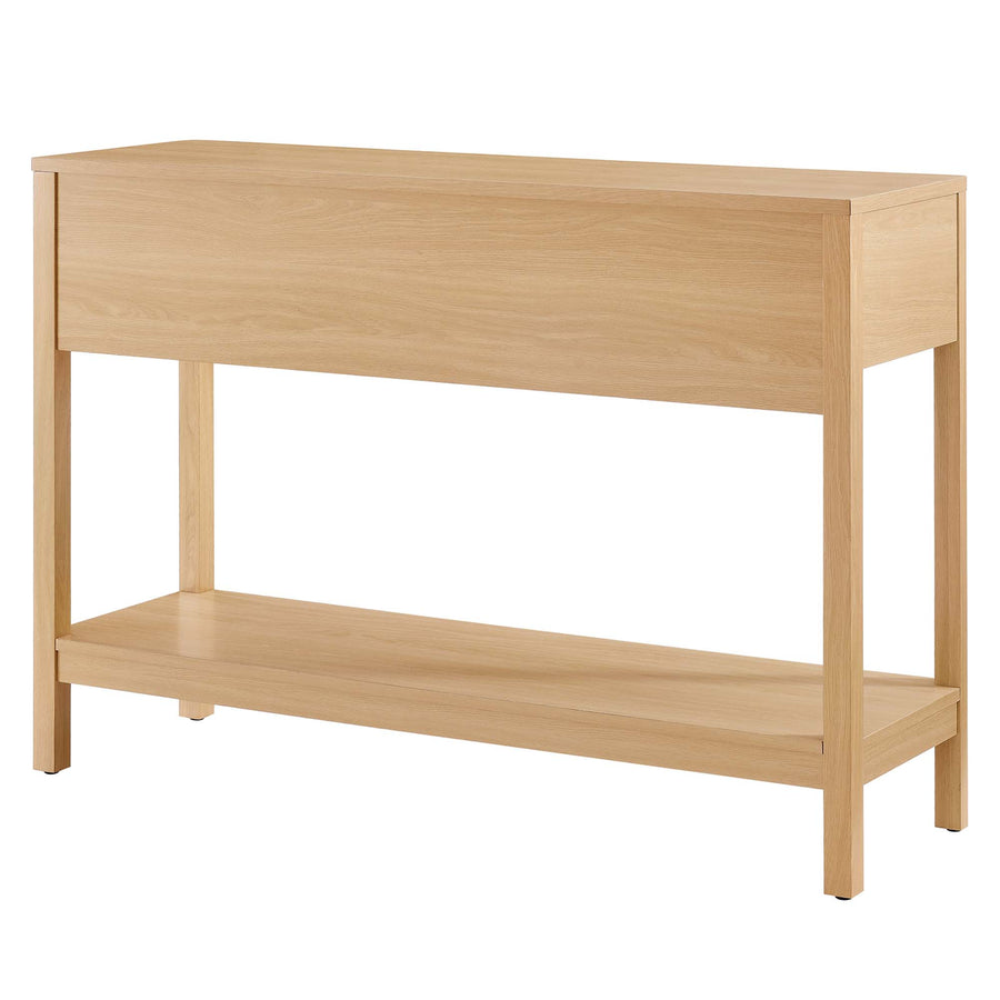 Cyrus Wood Entryway Console Table in Oak