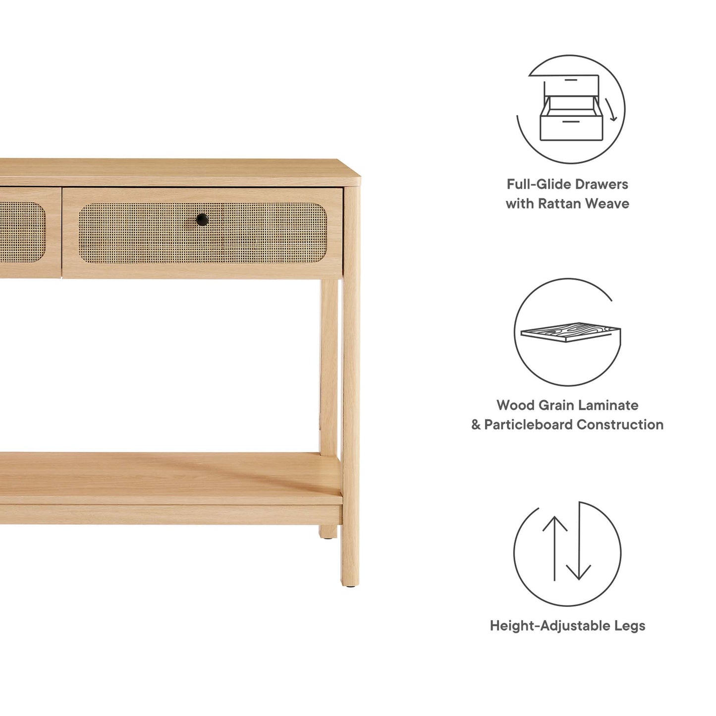 Chaucer Wood Entryway Console Table by Furniture For America