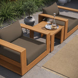 Aspen 3-Piece Outdoor Patio Acacia Wood Furniture Set in Natural Cocoa