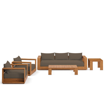 Tahoe 5-Piece Outdoor Patio Acacia Wood Furniture Set by Furniture For America