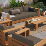 Aspen 5-Piece Outdoor Patio Acacia Wood Furniture Set in Natural Cocoa
